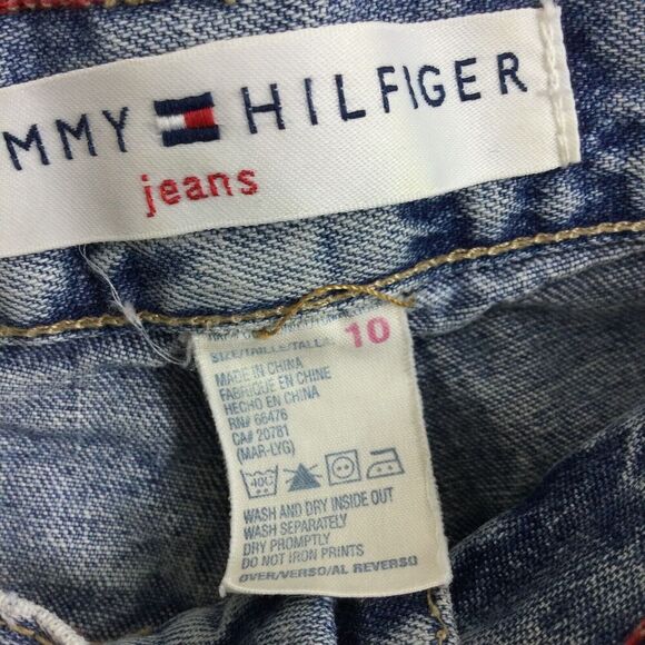VTG 90s Tommy Hilfiger Big Flag Tapered Leg Denim Freedom Jeans Blue Size 10 - Picture 7 of 11